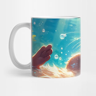 Kawaii Anime Otter Diving Mug